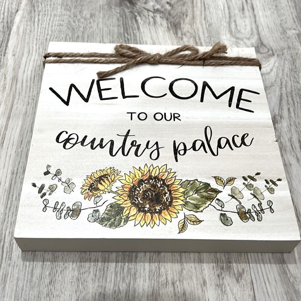 NEW wood sign welcome to our country palace